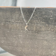Little Half Moon Pendant Necklace