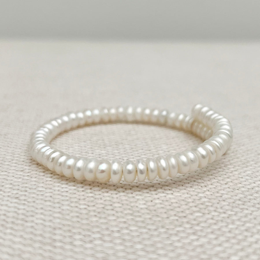 Real Freshwater Pearl Bangle Bracelet