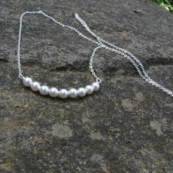 White Swarovski Pearl Necklace
