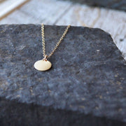 Matte Coin Disk Necklace