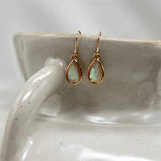 Large Circle Earring with Creamy Iridescent Mother of Pearl