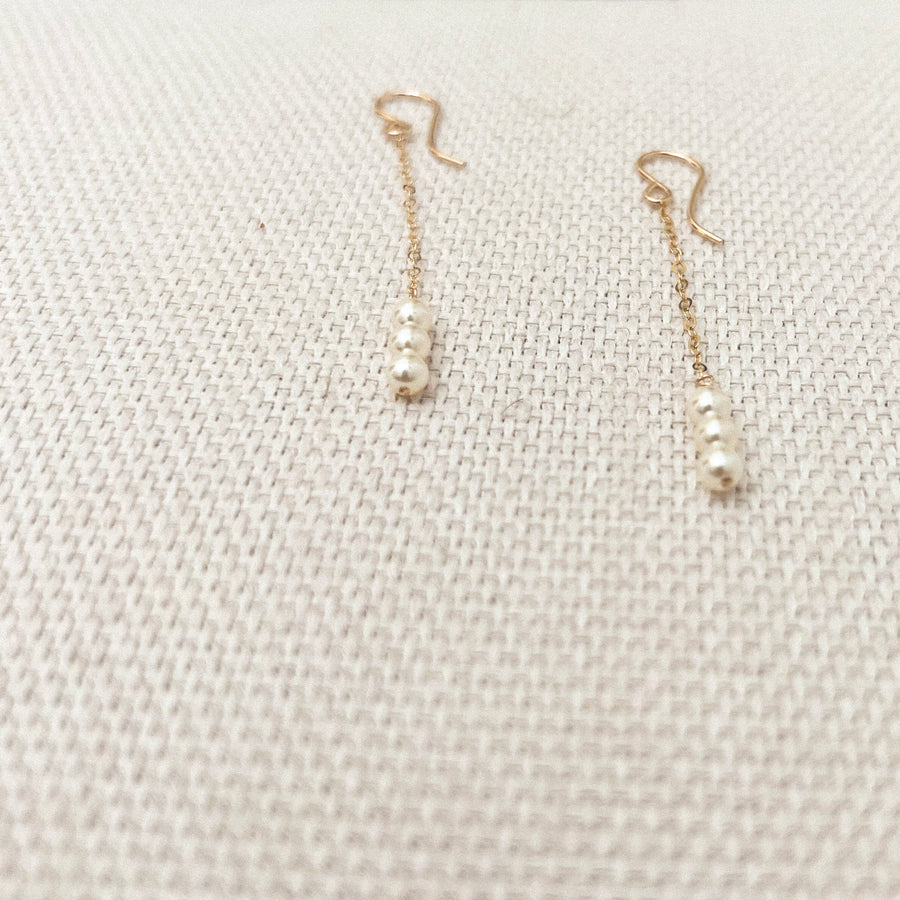 Gold Filled Circle Dangle Earrings