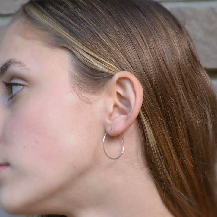 Dainty Sterling Silver Everyday Hoop Earrings