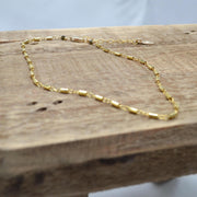 Charm Anklet, Gold Filled Mini Bar Chain Anklet with Heart Charm, Layering Anklet Body Jewelry