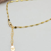 Charm Anklet, Gold Filled Mini Bar Chain Anklet with Heart Charm, Layering Anklet Body Jewelry