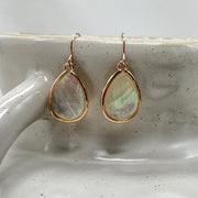 Teardrop Mother of Pearl Earrings, 14k Gold Filled