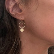 Gold Filled Circle Dangle Earrings