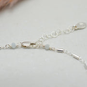 Silver Anklet,  Sterling Silver Linked Bar Chain Anklet with Heart Charm, Layering Anklet, Silver Body Jewelry