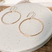 Gold Filled Circle Dangle Earrings