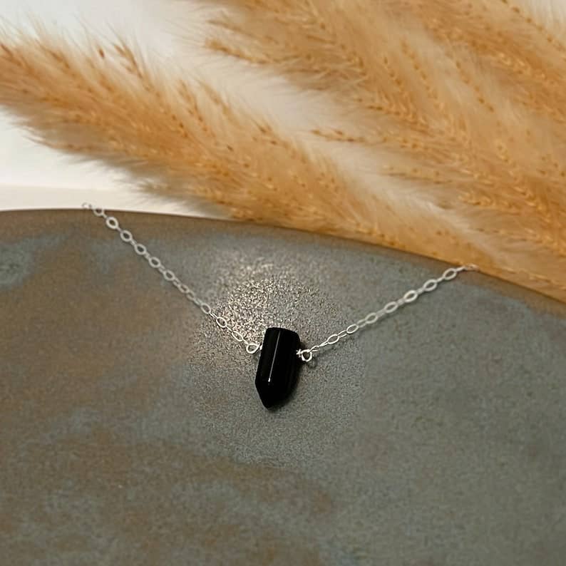 Black Onyx Point Necklace