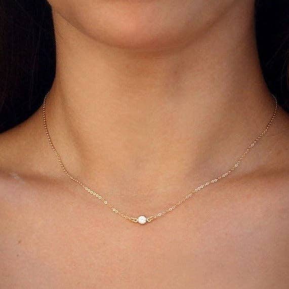 Cubic Zirconia Solitaire Necklace