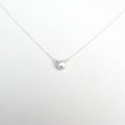 Coin Pearl Solitaire Necklace