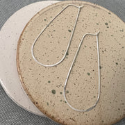 Sterling Silver Drops, Long Hoop Earrings