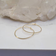 Matte Gold Filled Everyday Hoop Earrings