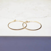 Matte Gold Filled Everyday Hoop Earrings