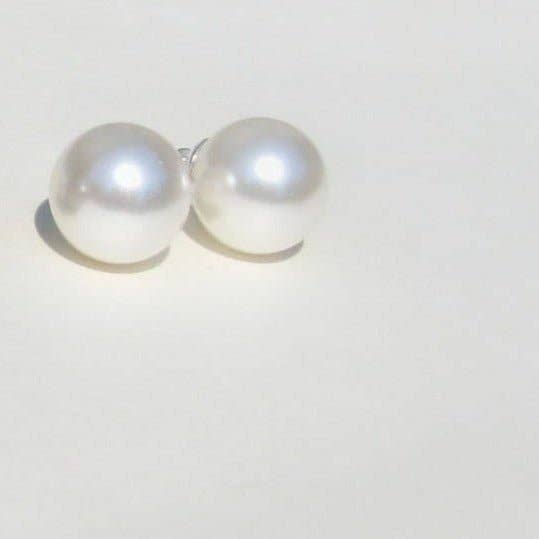 10mm Round Pearl Stud Earrings