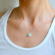 Hand Cut Amazonite, Protection Stone Necklace