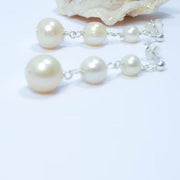 Cascading Pearls Earrings, Graduated - GF or Sterling Silver - Sela+Sage - Dangle Earrings