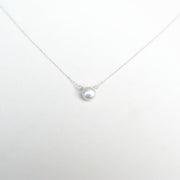 Coin Pearl Solitaire Necklace - GF or Sterling Silver - Sela+Sage - Pendant/Charm Necklace