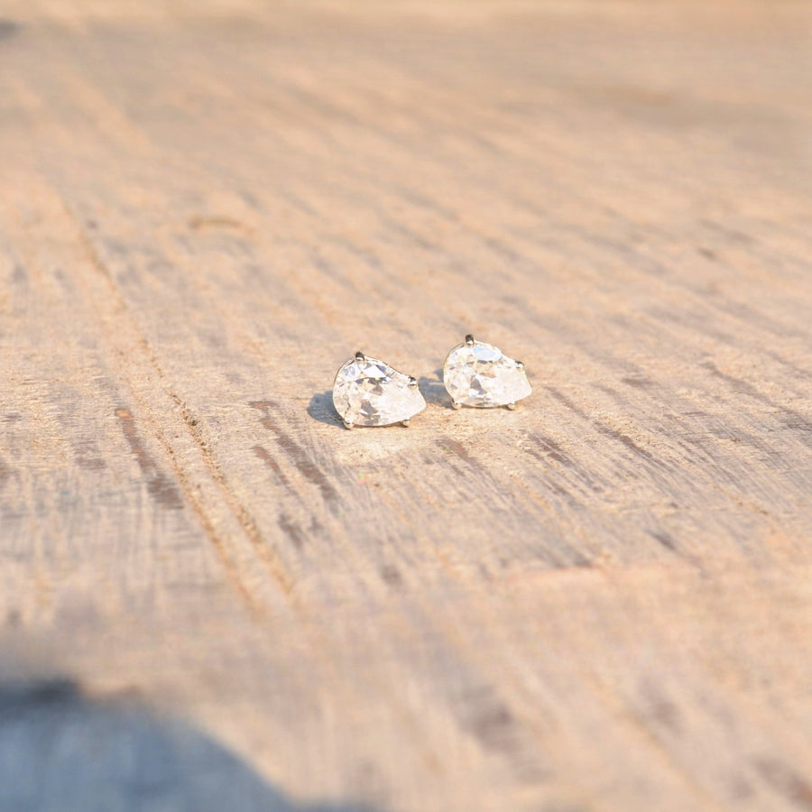 Created Diamond Stud Earrings - Sterling Silver - Sela+Sage - Stud/Post Earrings
