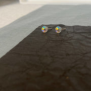 Crystal Ball AB Stud Earrings- Sterling Silver or GF - Sela+Sage - Stud/Post Earrings