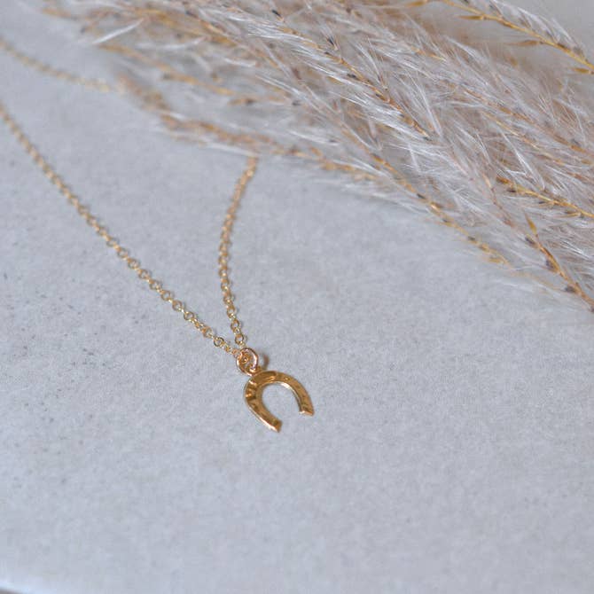 Good Luck Charm, Equestrian Horse Shoe Gold Filled