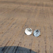 Organic, Hand Hammered Textured Circle Stud