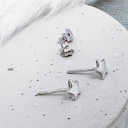 Domed Star Studs - Solid Sterling Silver - Sela+Sage - Stud/Post Earrings