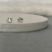 Domed Star Studs - Solid Sterling Silver - Sela+Sage - Stud/Post Earrings