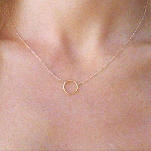 Endless Circle Necklace, Karma - GF or Sterling Silver - Sela+Sage - Pendant/Charm Necklace