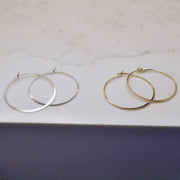 Matte Gold Filled Everyday Hoop Earrings