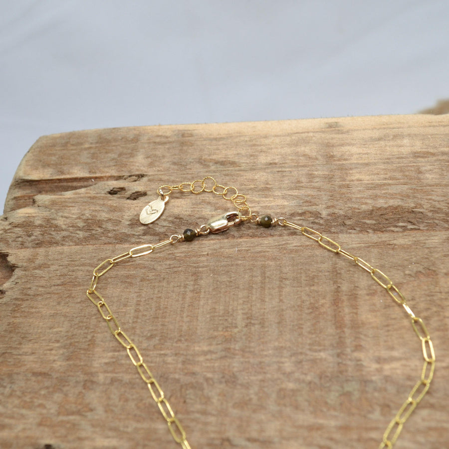 Anklet, Gold Filled Paperclip Chain Anklet with Heart Charm, Layering Anklet Body Jewelry