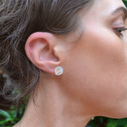 Hammered Circle Studs- Sterling Silver - Sela+Sage - Stud/Post Earrings