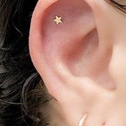 Tiny 14k Gold Filled Stud, 3mm Star Earring