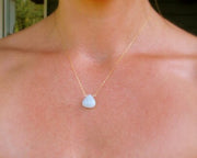 Healing Amazonite Necklace - Healing Smycken - Äkta Ädelstenshalsband - Blå Ädelsten, Teardrop - Skyddsstenar