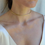 14k Gold Filled Neck Cuff, Gold Filled Neck Collar, Open Neck Choker, Gold Metal Choker, Necklace Discreet Cuff, 6 Inch Diameter