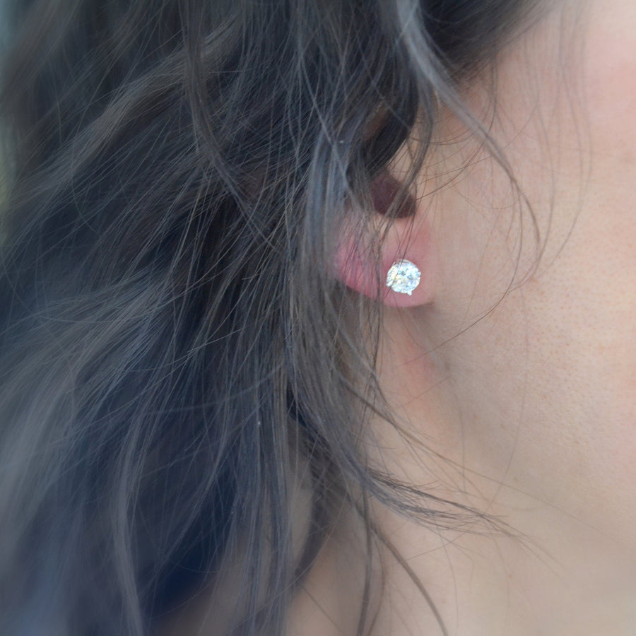 Brilliant Cut CZ Lab-Created Diamond Stud Earrings