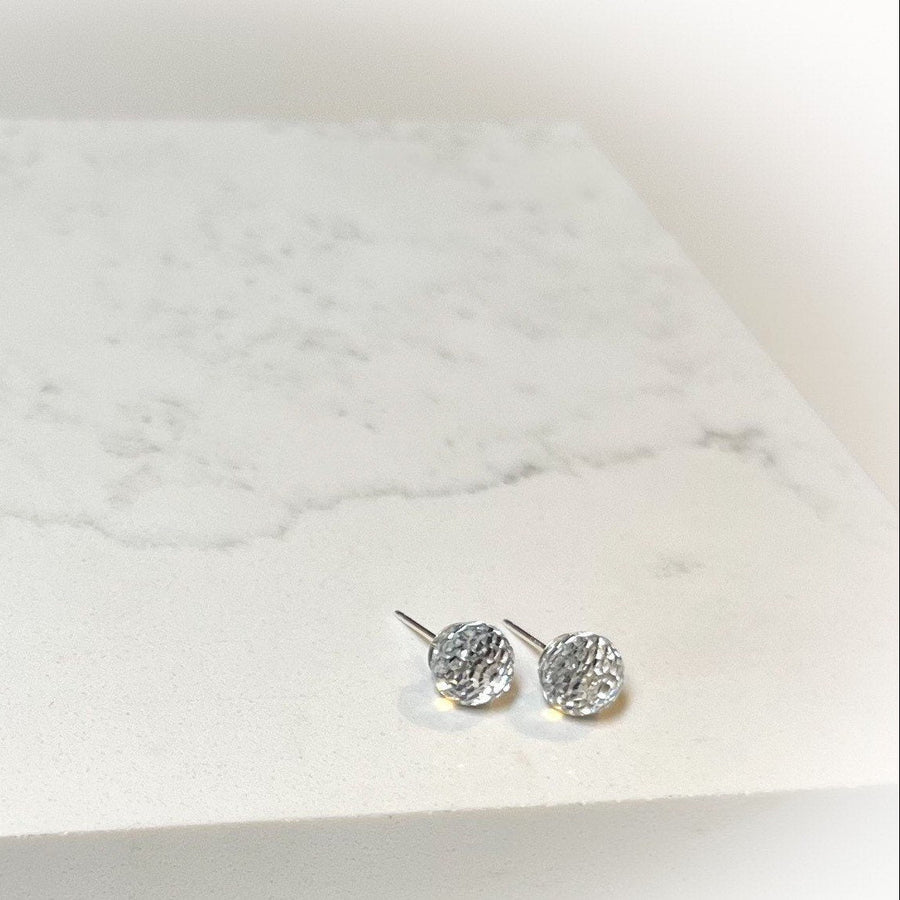 Swarovski Faceted Crystal Ball Stud Earrings