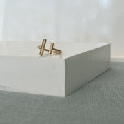 Double Gold Bar Ring . Sterling Silver Two Line Ring Adjustable, Everyday Ring