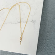 Tiny Italian Horn Necklace, Gold Filled, Gold Filled Pendant, Italy Gift, Bridesmaid Necklace, Good Luck Charm