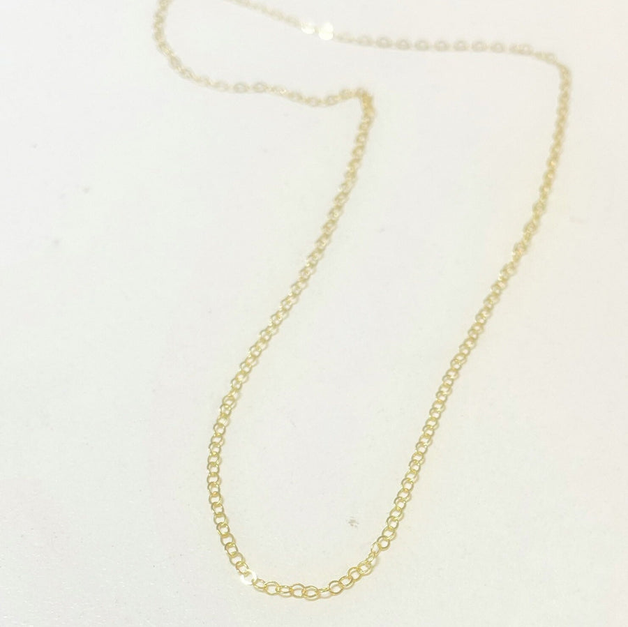 Simple Adjustable Chain Necklace in Gold Filled or Sterling Silver 16 or 18 inch, Thin Chain Only Necklace, Delicate Whisper Chain