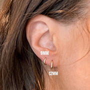 Huggie Hoop Earrings in Sterling Silver