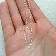 Simple Adjustable Chain Necklace in Gold Filled or Sterling Silver 16 or 18 inch, Thin Chain Only Necklace, Delicate Whisper Chain