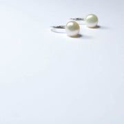 Leverback Freshwater Pearl Earrings in Sterling Silver or Gold, Real Pearl Latchback, Pearl Hook Back Earrings, Bridal Pearl Drop