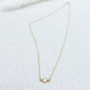 Cubic Zirconia Solitaire Necklace in 14k Gold Filled or Sterling Silver