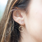 Polished Full Circle Earrings in GF or Sterling Silver, Gold Filled Circle Earrings, Lightweight and Waterproof for Everyday