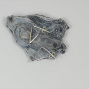 Angled Triangle Hoop Post Earring in Sterling Silver