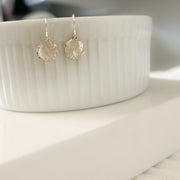 Textured Hammered Coin Earrings