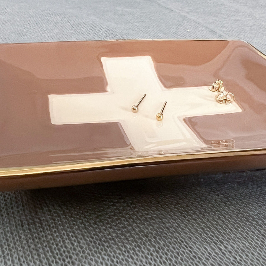 Tiny Ball Stud, 2MM in 14k Gold Filled