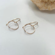 Polished Full Circle Earrings in GF or Sterling Silver, Gold Filled Circle Earrings, Lightweight and Waterproof for Everyday